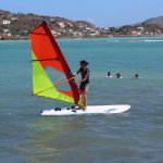 Olympic windsurfing champion Charline Picon teaches YEP students the sport.