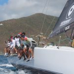 Crewmembers from Carib LPG compete in the racing class of the Round Tortola Race on Tuesday.